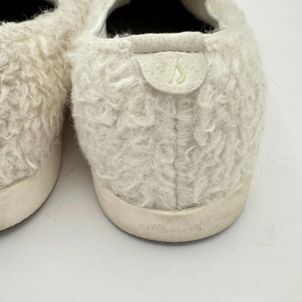 Allbirds Smallbirds Shoes Girls Y1 Ivory Lounger Merino Wool‎ Fluff Teddy Boucle